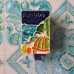 Creazioni Luciano Vintage Italian Hand-Painted Ceramic Tile Matchbook